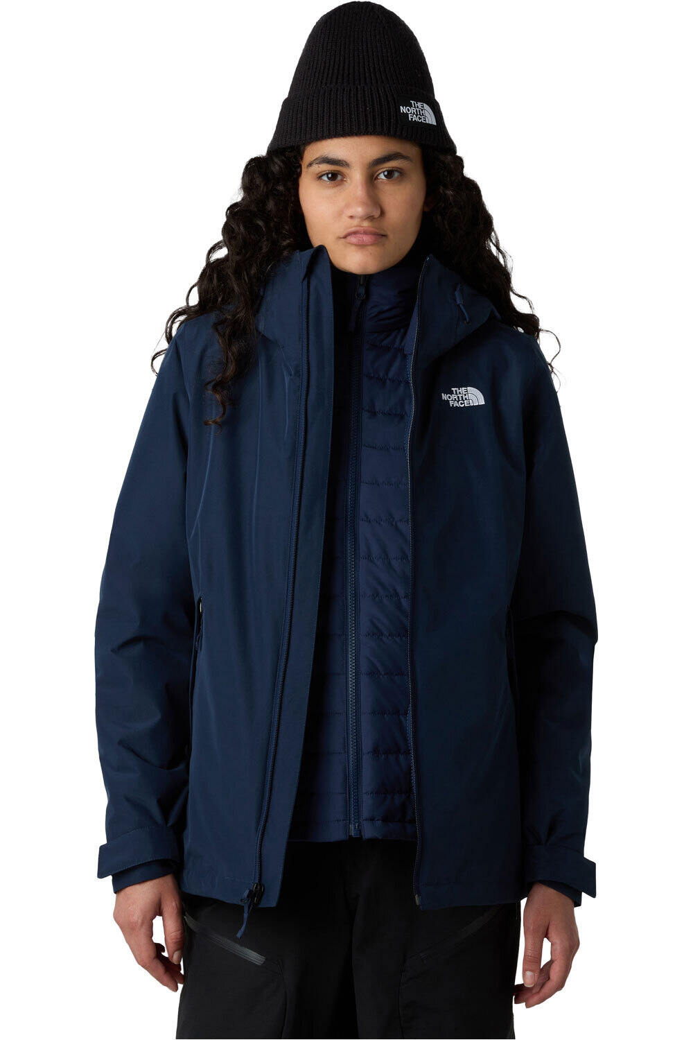 The North Face chaqueta impermeable insulada mujer CARTO MONO TRICLIMATE AZUL vista frontal