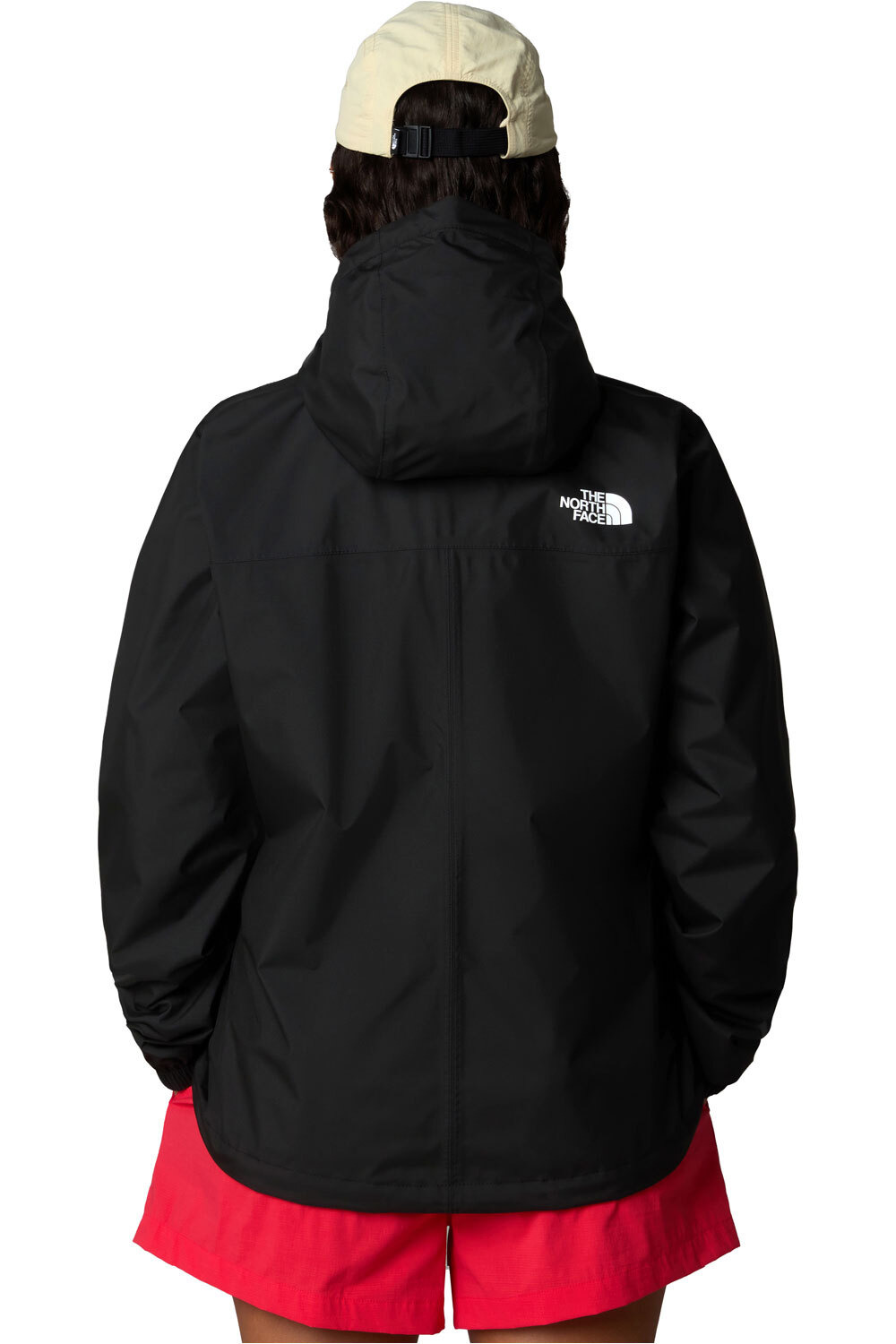 The North Face chaqueta impermeable mujer ANTORA NEGRO vista trasera