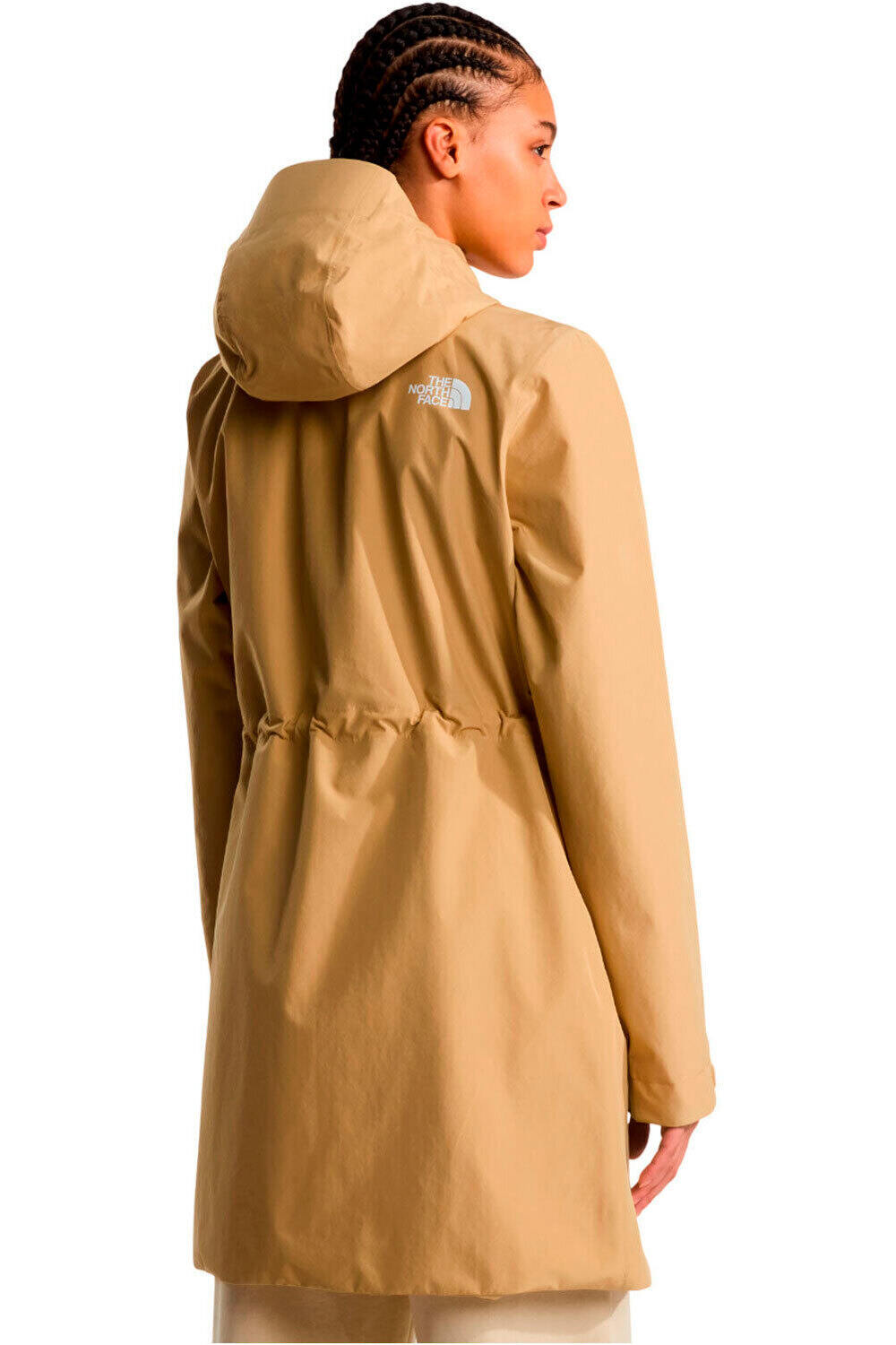 The North Face chaqueta impermeable mujer DRYVENT HIKESTELLER MARRON vista trasera
