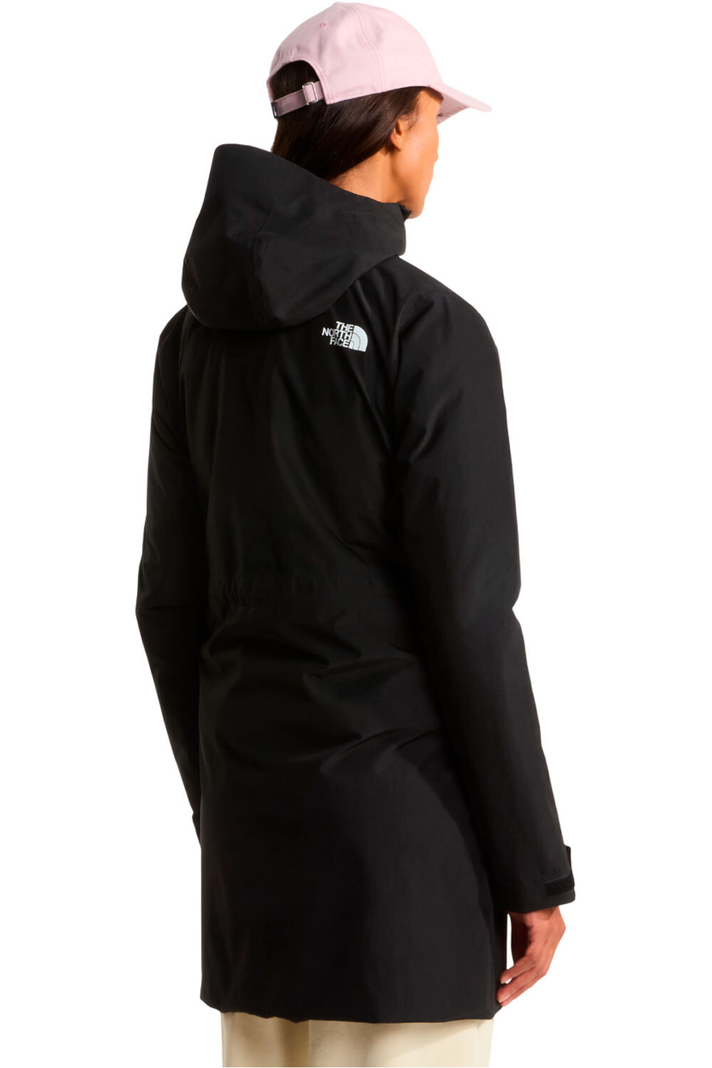 The North Face chaqueta impermeable mujer DRYVENT HIKESTELLER NEGRO vista trasera