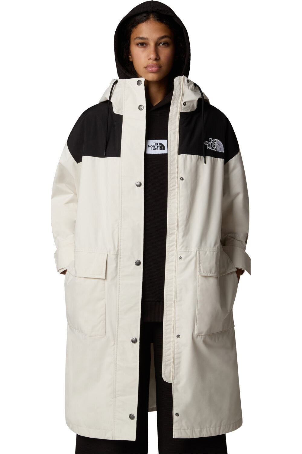 The North Face chaqueta impermeable mujer REIGN ON BLANCO vista detalle