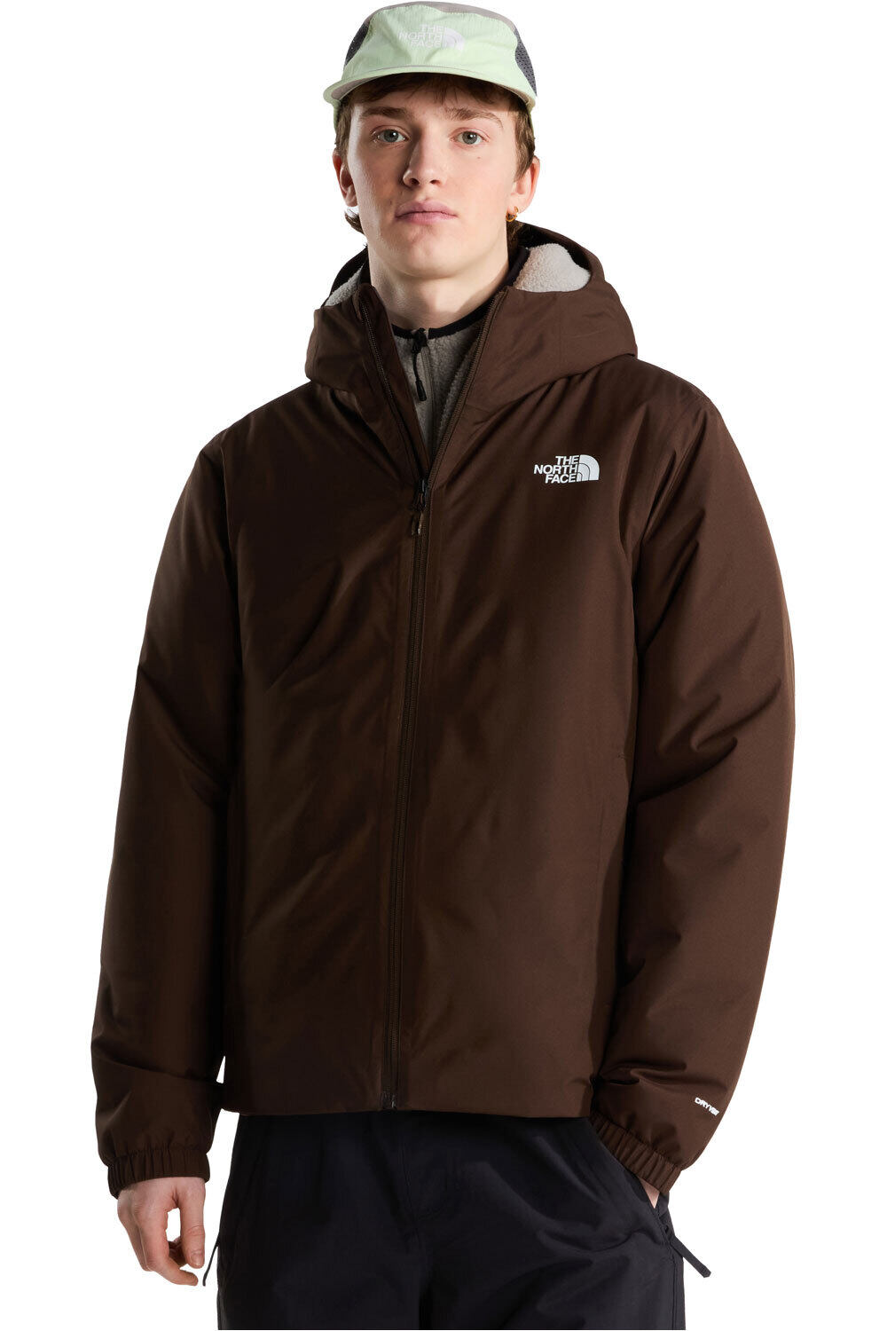 The North Face chaqueta outdoor hombre M QUEST MONO INS JACKET MARRON vista frontal