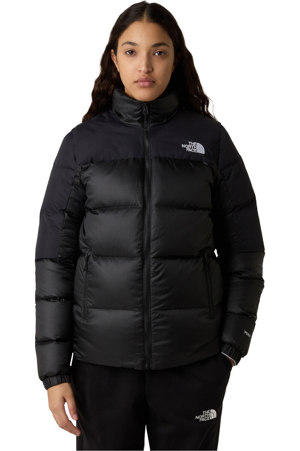 The North Face chaqueta outdoor mujer DIABLO DOWN 2.0 NEGRO vista frontal