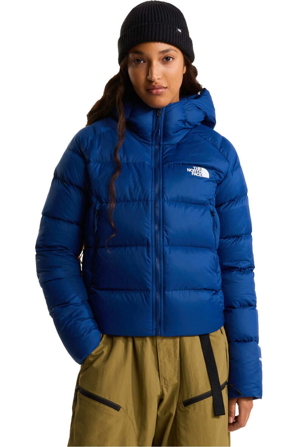 The North Face chaqueta outdoor mujer HYALITE DOWN AZUL vista frontal