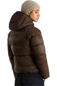 The North Face chaqueta outdoor mujer W HYDRENALITE CITY DOWN HOODED JACKET MARRON vista trasera