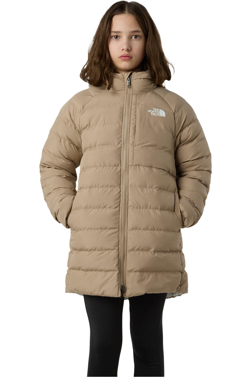 The North Face chaqueta outdoor niño REVERSIBLE PERRITO MARRON vista frontal