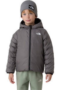 The North Face chaqueta outdoor niño REVERSIBLE PERRITO NEGRO vista detalle