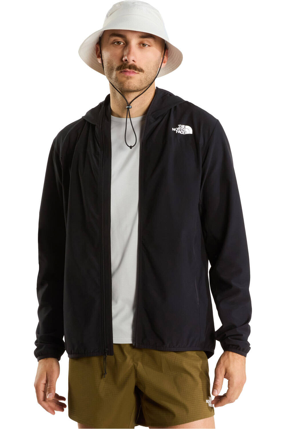 The North Face chaqueta softshell hombre M 24/7 WOVEN JACKET 2.0 NEGRO vista detalle