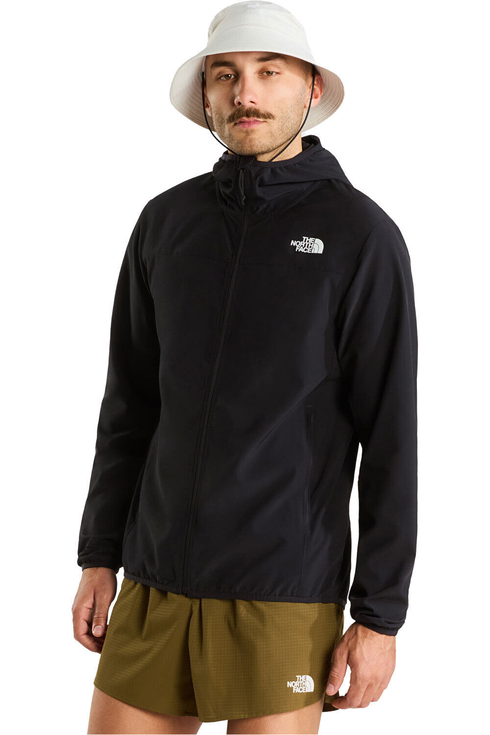 The North Face chaqueta softshell hombre M 24/7 WOVEN JACKET 2.0 NEGRO vista frontal