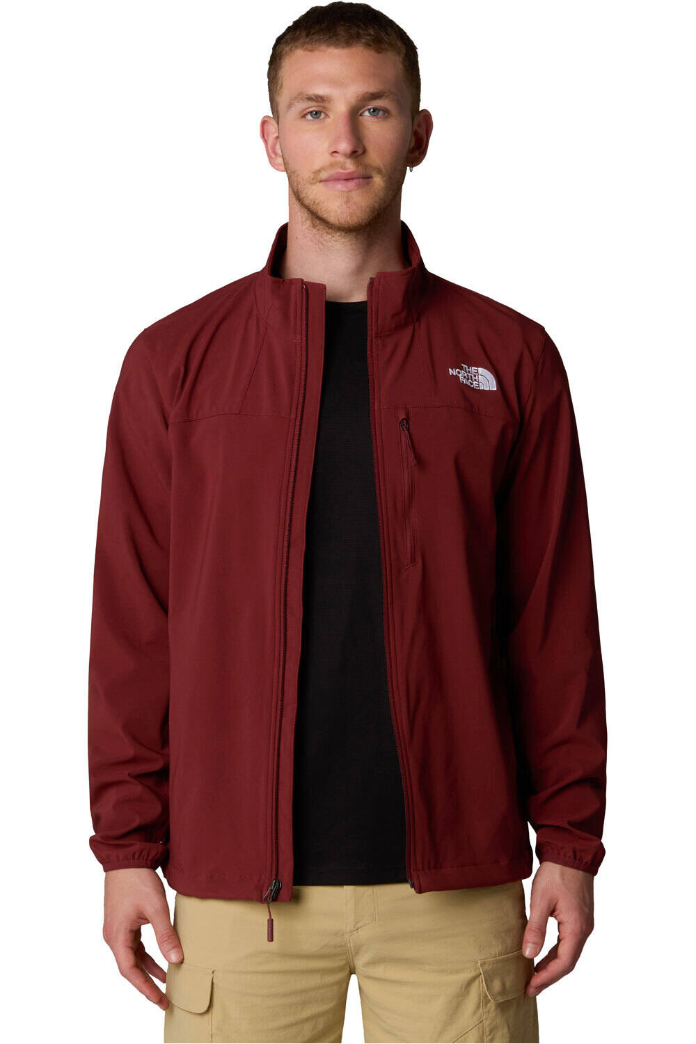 The North Face chaqueta softshell hombre NIMBLE ROJO vista detalle