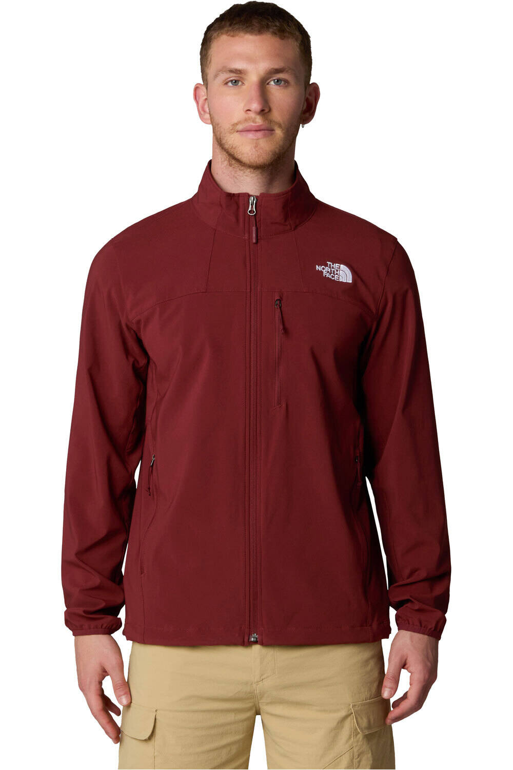 The North Face chaqueta softshell hombre NIMBLE ROJO vista frontal