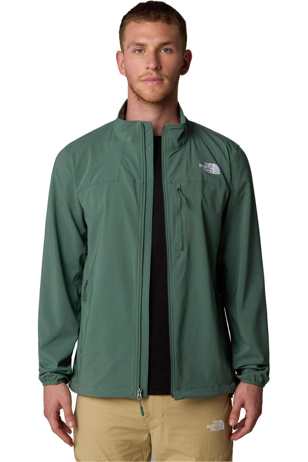 The North Face chaqueta softshell hombre NIMBLE VERDE vista detalle