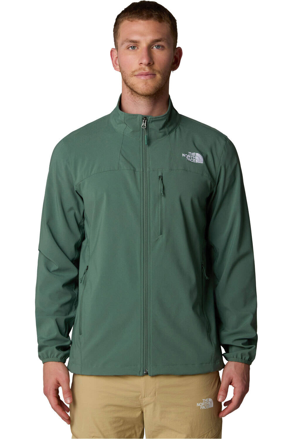 The North Face chaqueta softshell hombre NIMBLE VERDE vista frontal