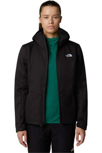 The North Face chaqueta softshell mujer QUEST HIGHLOFT NEGRO vista detalle