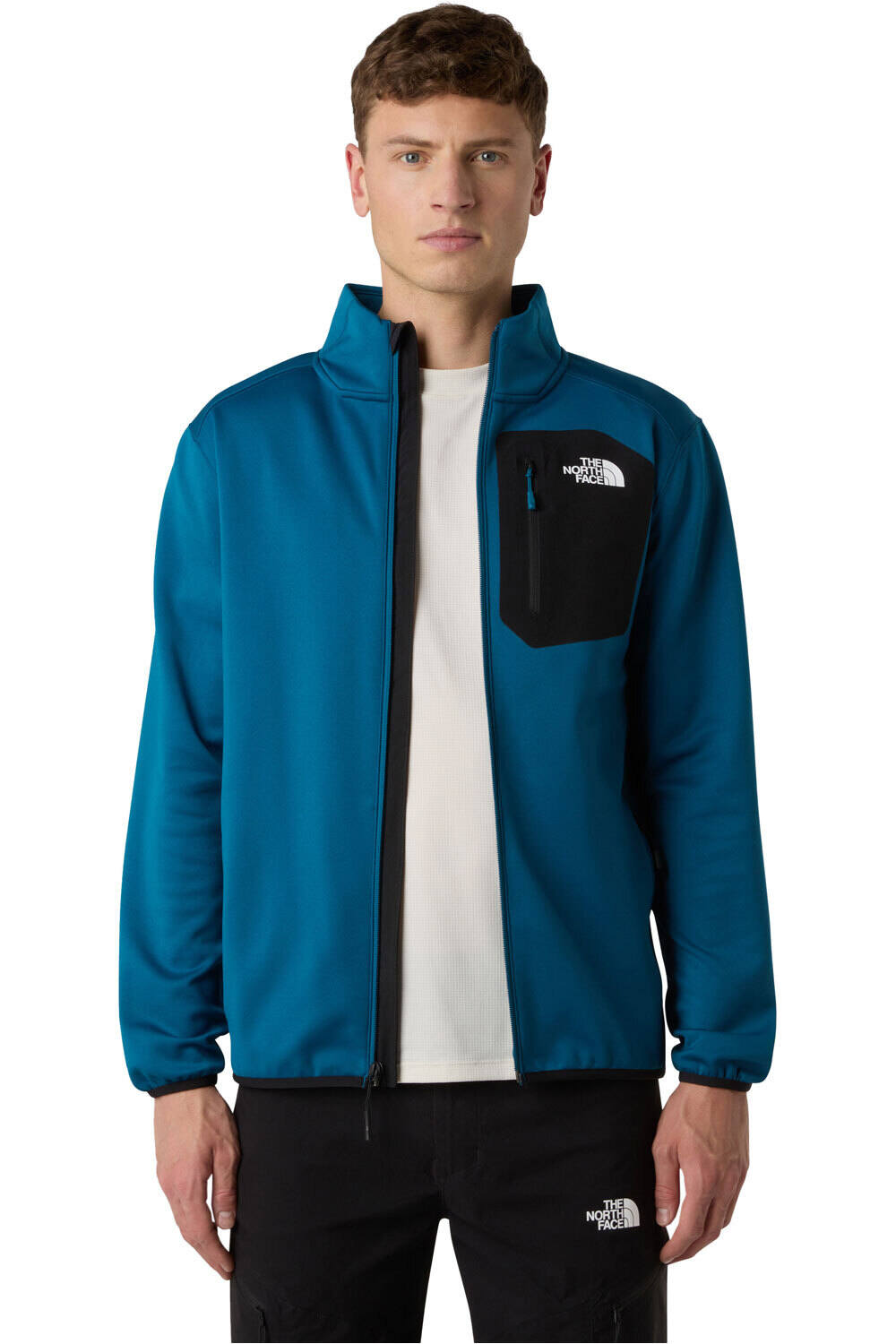 The North Face forro polar hombre CREST FZ AZUL vista detalle