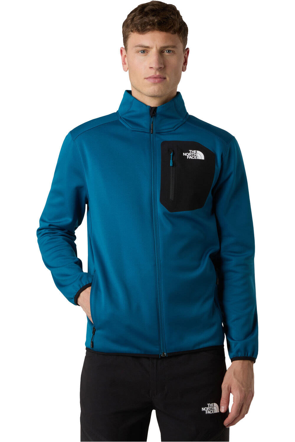 The North Face forro polar hombre CREST FZ AZUL vista frontal