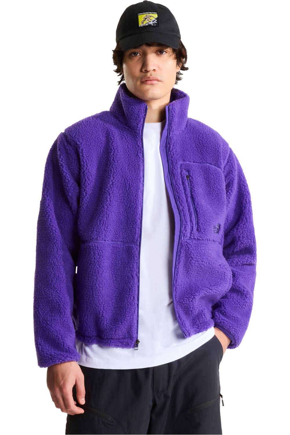 The North Face forro polar hombre M EXTREME PILE 2 FZ JACKET -PBF MORADO vista detalle