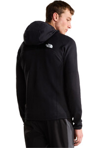 The North Face forro polar hombre M POLARTEC POWERGRID STORMGAP HOODIE MARRON vista trasera