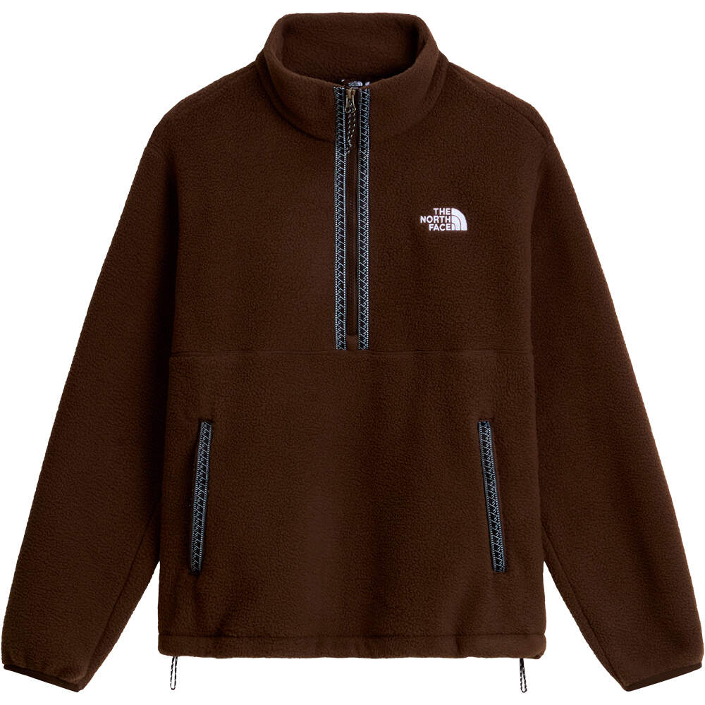 The North Face forro polar hombre M TNF FLEESKI 1/4 ZIP PO MARRON vista detalle