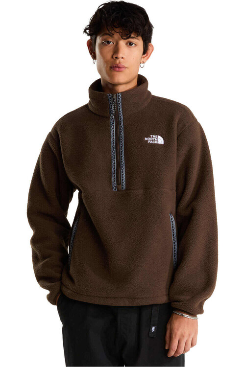 THE NORTH FACE M TNF FLEESKI 1/4 ZIP PO marron