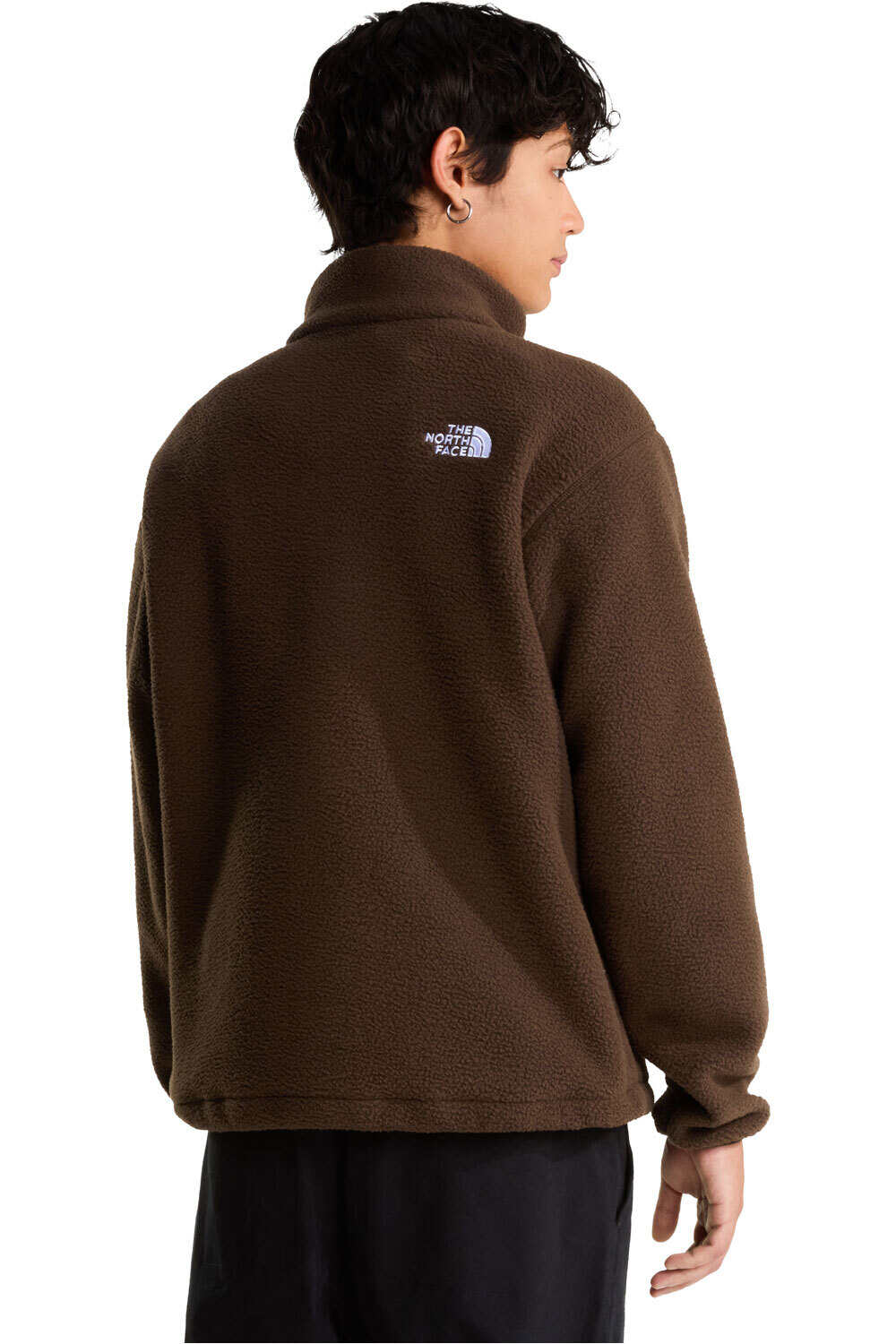 The North Face forro polar hombre M TNF FLEESKI 1/4 ZIP PO MARRON vista trasera