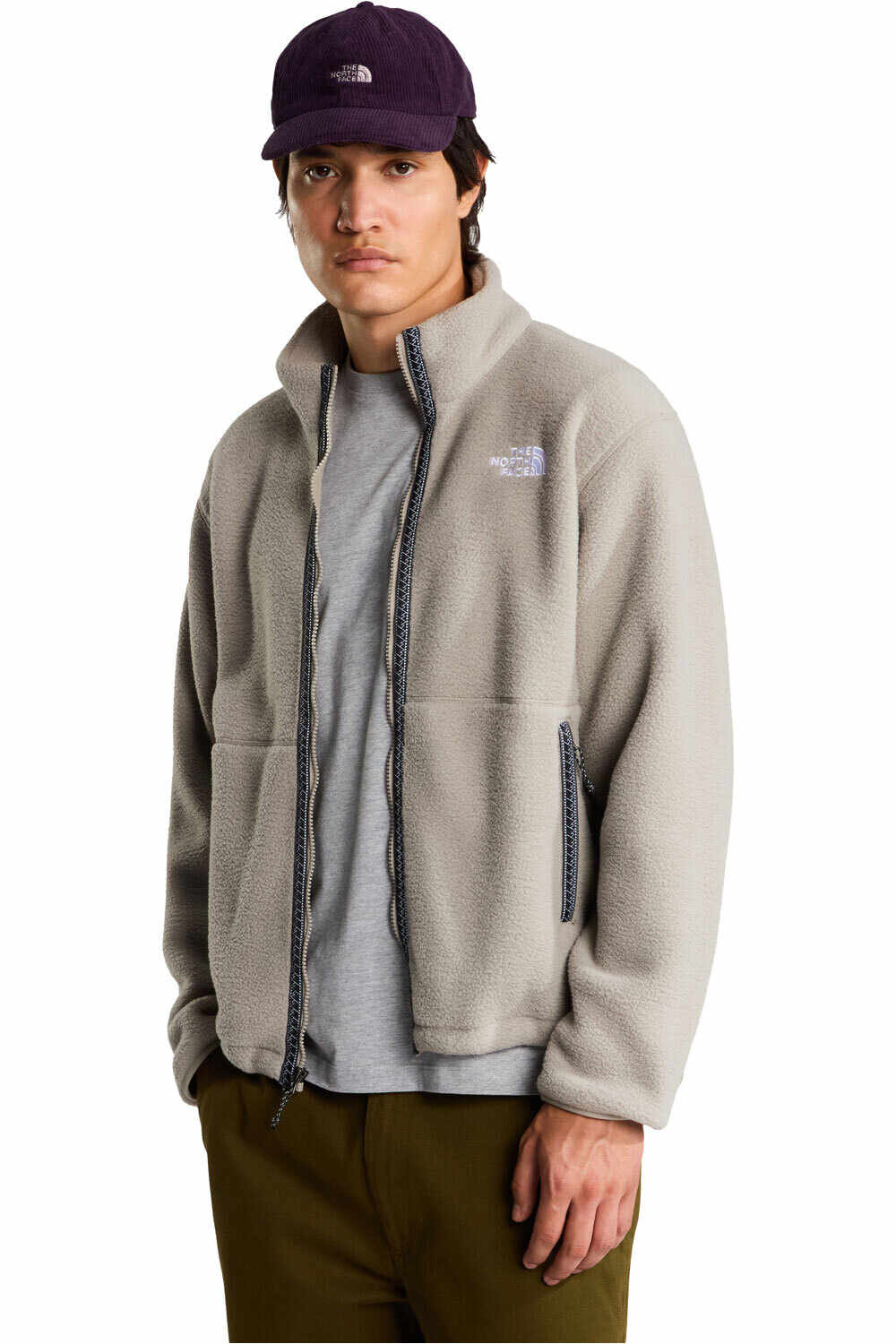 The North Face forro polar hombre M TNF FLEESKI FZ JACKET GRIS vista detalle