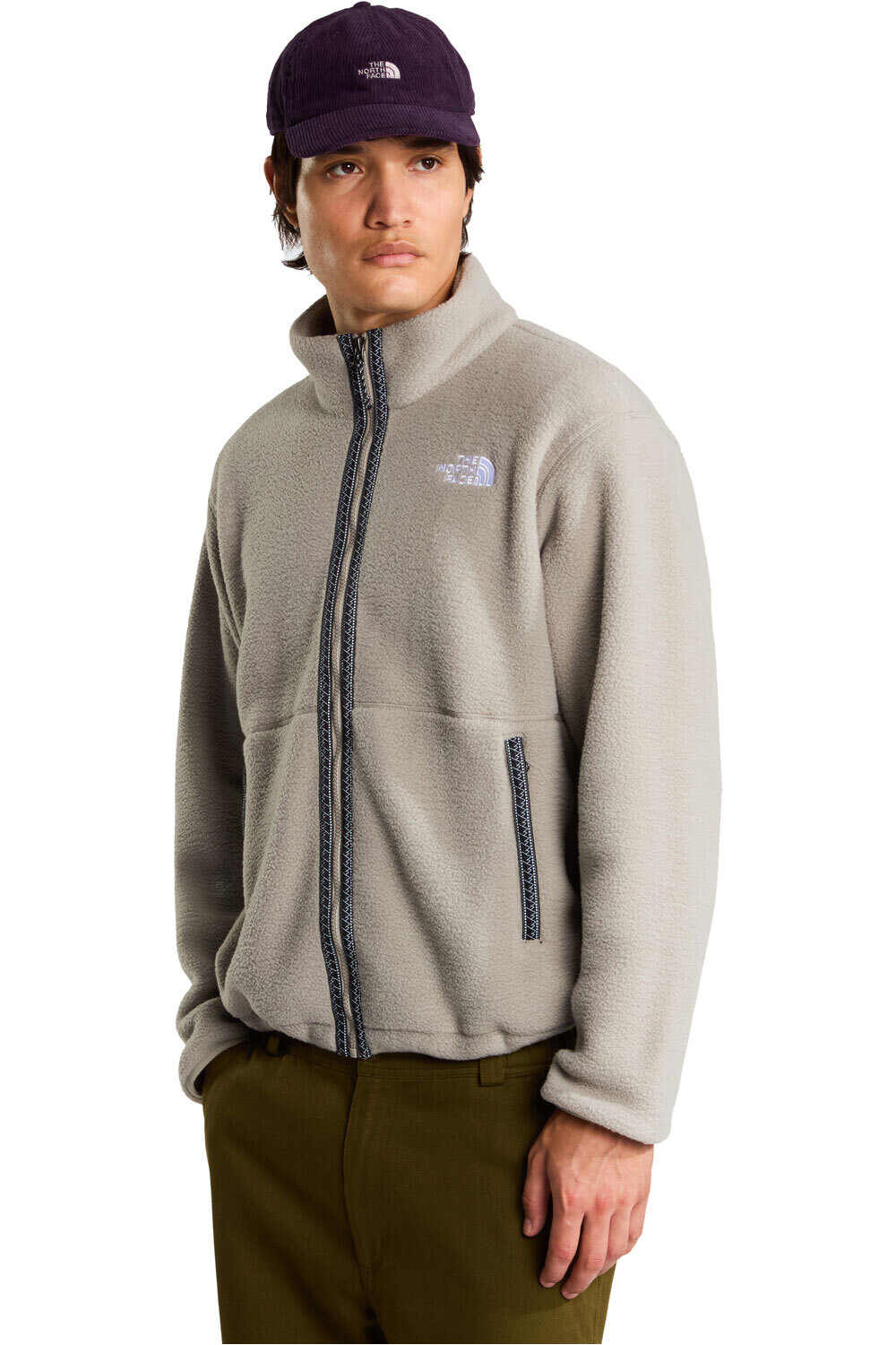 The North Face forro polar hombre M TNF FLEESKI FZ JACKET GRIS vista frontal
