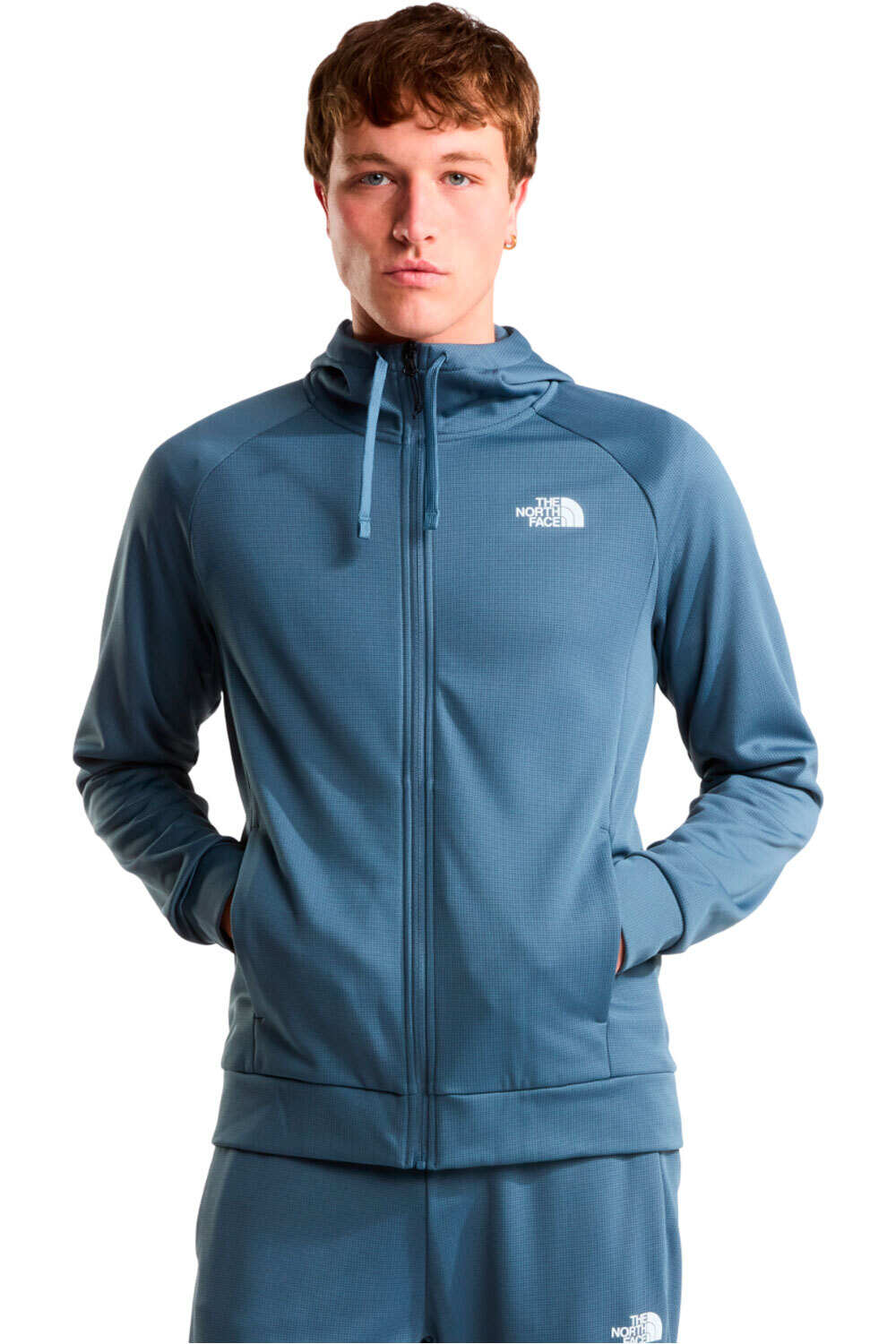 The North Face forro polar hombre REAXION 2.0 GRIS vista frontal