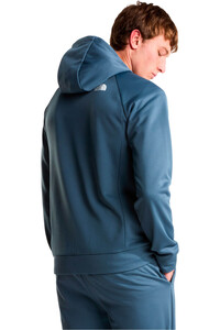 The North Face forro polar hombre REAXION 2.0 GRIS vista trasera