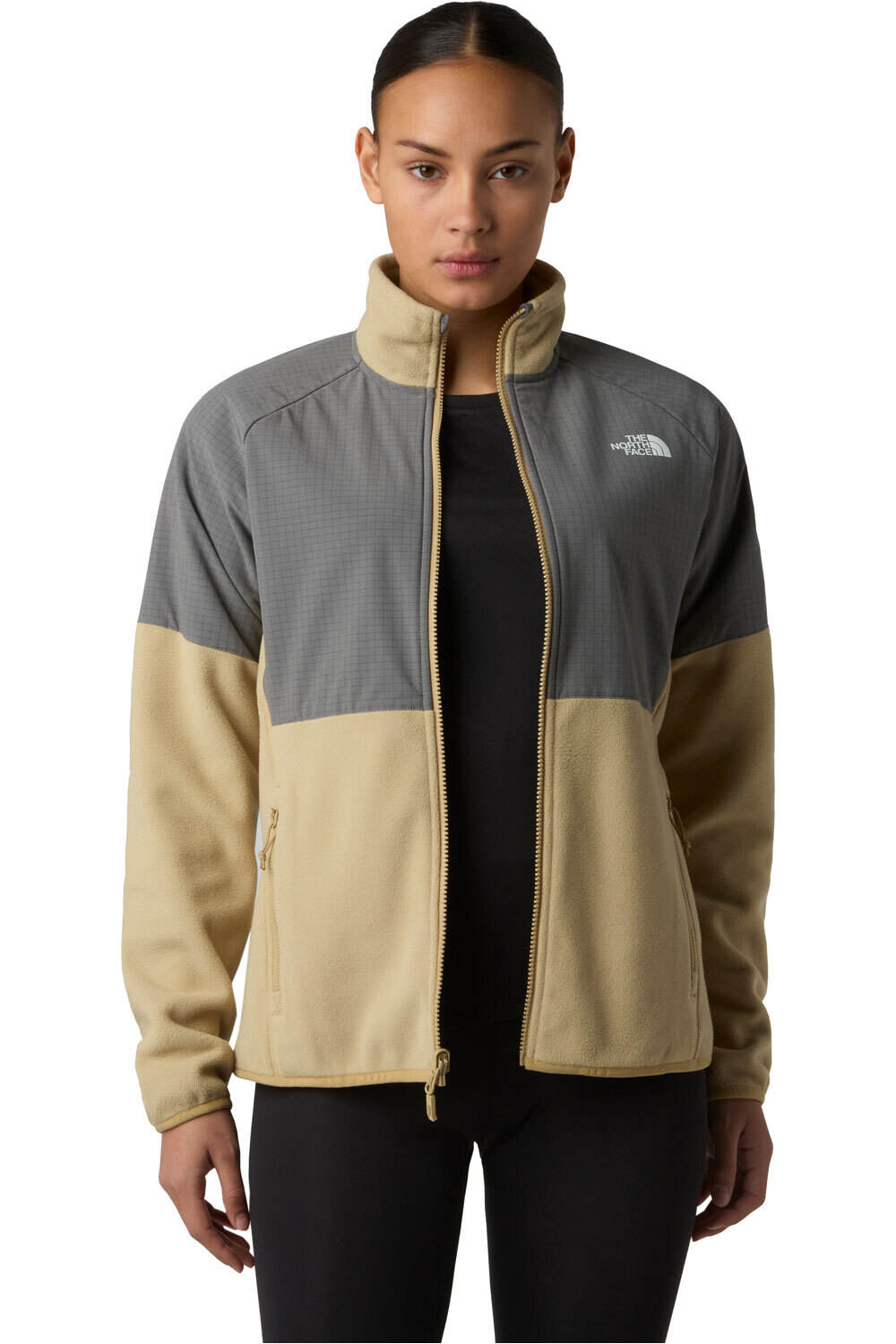 The North Face forro polar mujer GLACIER HEAVYWEIGHT MARRON vista detalle