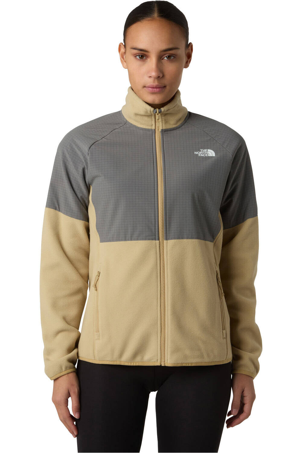 The North Face forro polar mujer GLACIER HEAVYWEIGHT MARRON vista frontal