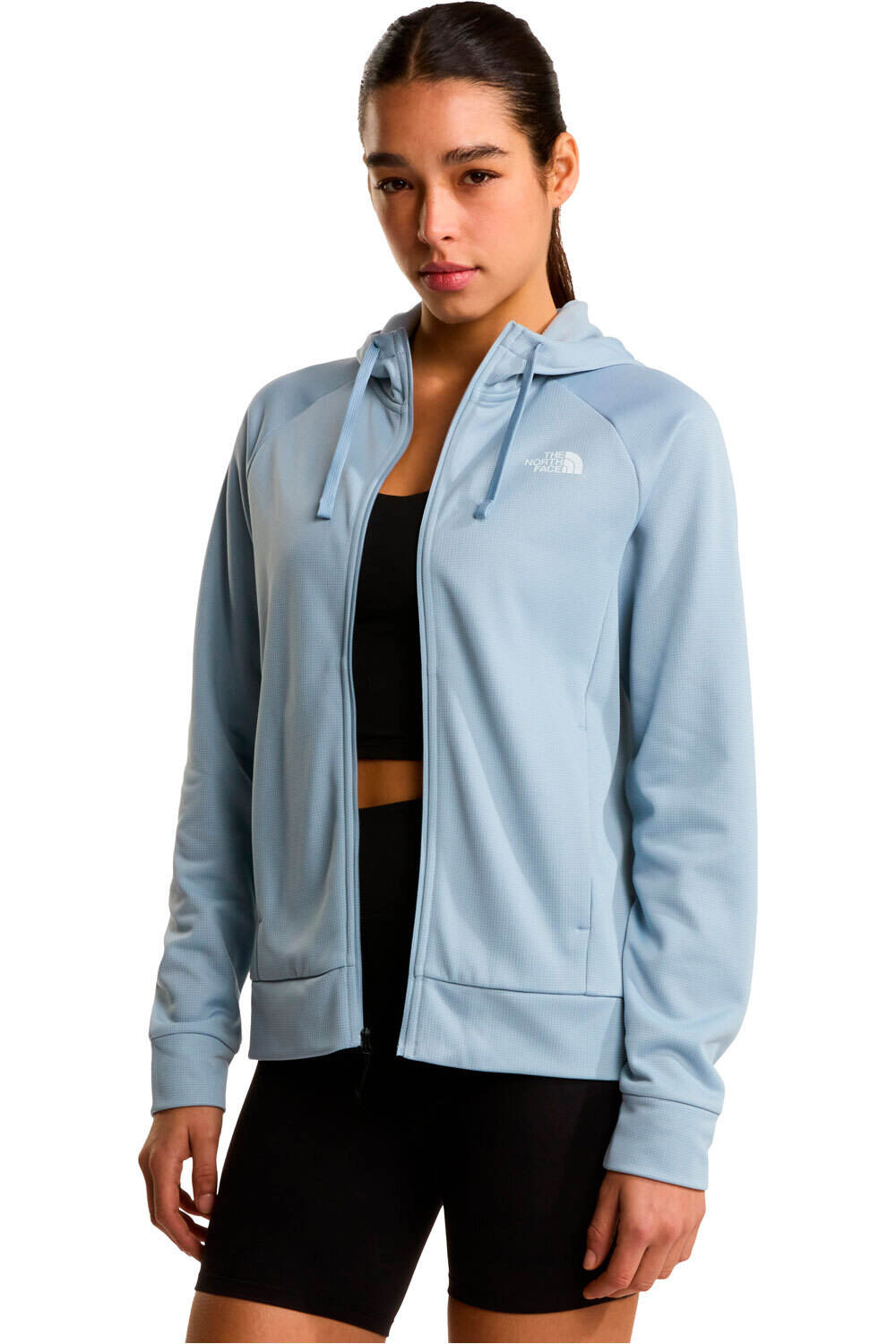The North Face forro polar mujer REAXION 2.0 GRIS vista detalle