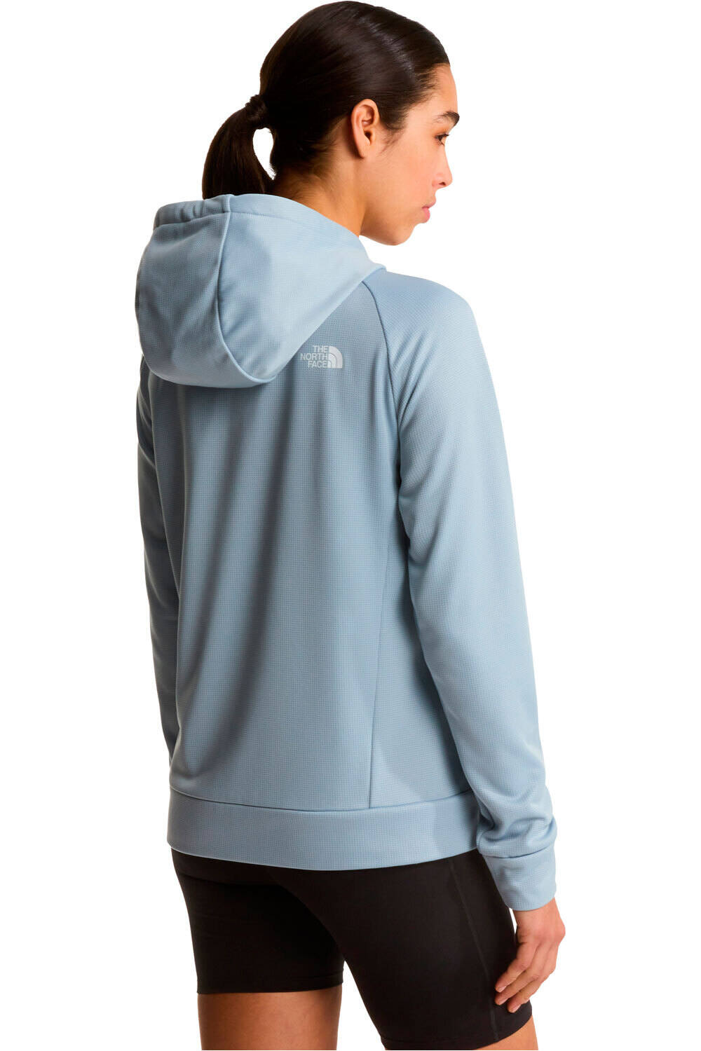 The North Face forro polar mujer REAXION 2.0 GRIS vista trasera