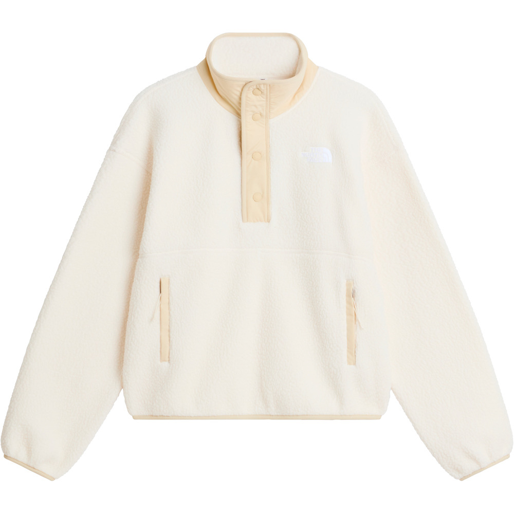 The North Face forro polar mujer W CRAGMONT SNAP 1/2 FLEECE JACKET BLANCO vista frontal