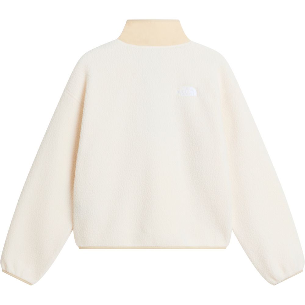 The North Face forro polar mujer W CRAGMONT SNAP 1/2 FLEECE JACKET BLANCO vista trasera