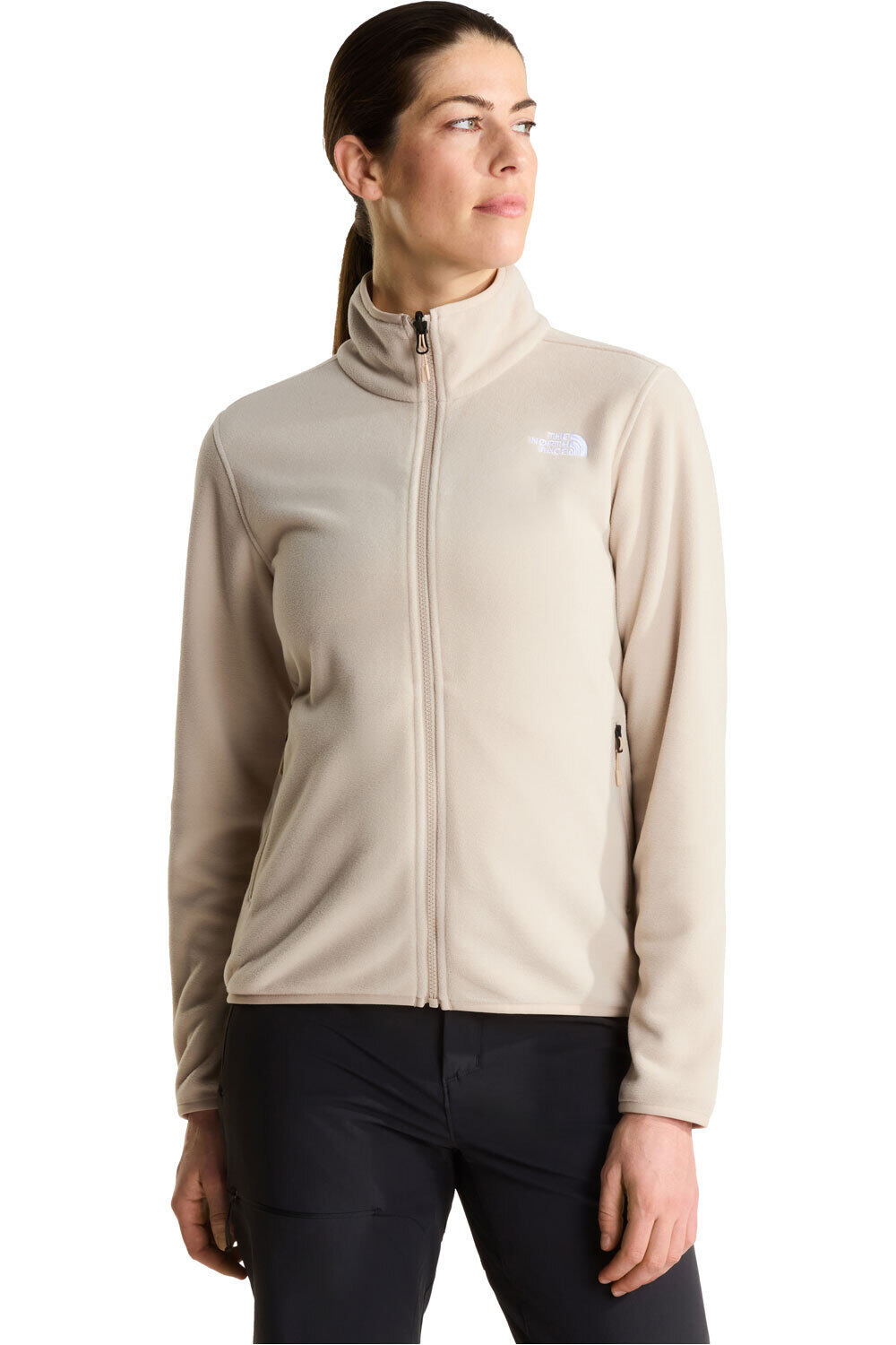 The North Face forro polar mujer W GLACIER FLEECE JACKET MARRON vista frontal