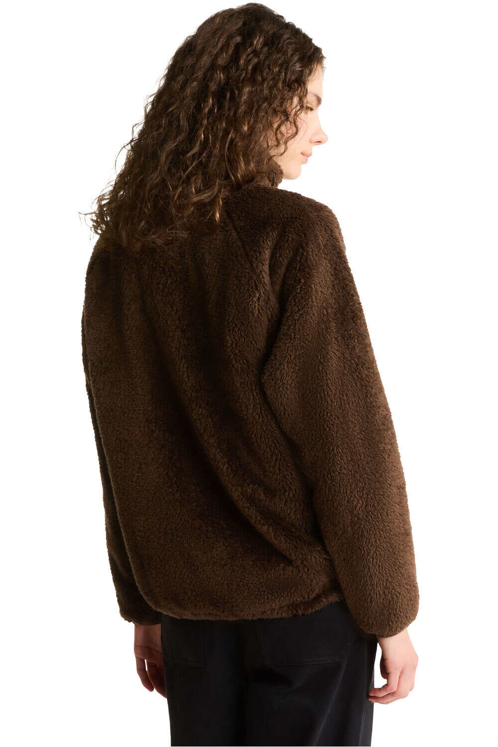 The North Face forro polar mujer W OSITO EVOLVE FULL ZIP JACKET MARRON vista trasera