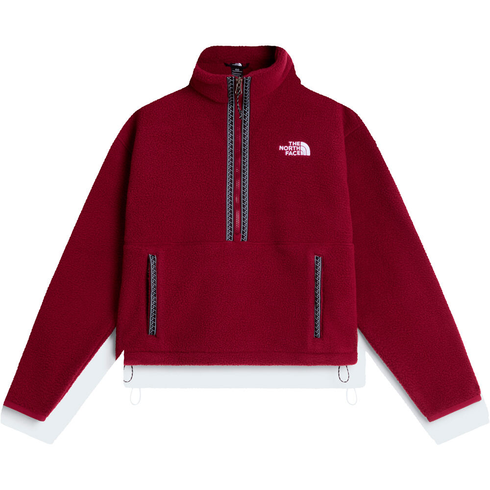 The North Face forro polar mujer W TNF FLEESKI 1/4 ZIP PO ROJO vista detalle