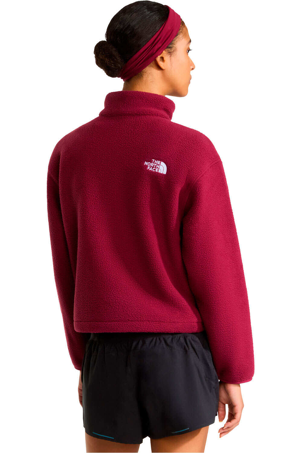 The North Face forro polar mujer W TNF FLEESKI 1/4 ZIP PO ROJO vista trasera