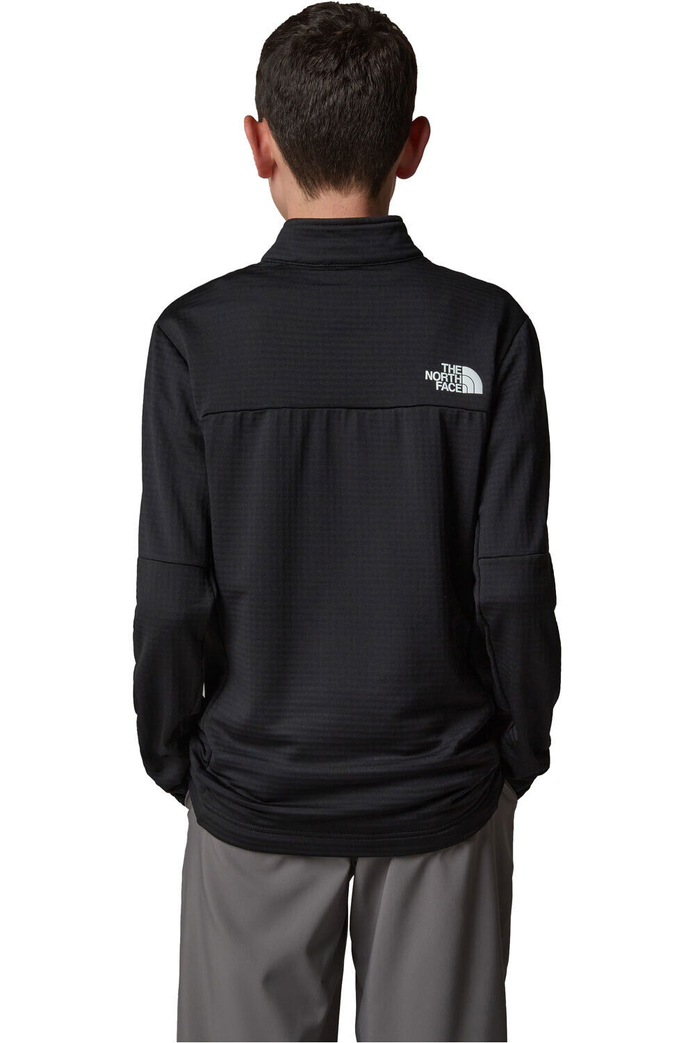 The North Face forro polar niño HIKE MIDLAYER NEGRO vista trasera
