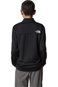 The North Face forro polar niño HIKE MIDLAYER NEGRO vista trasera
