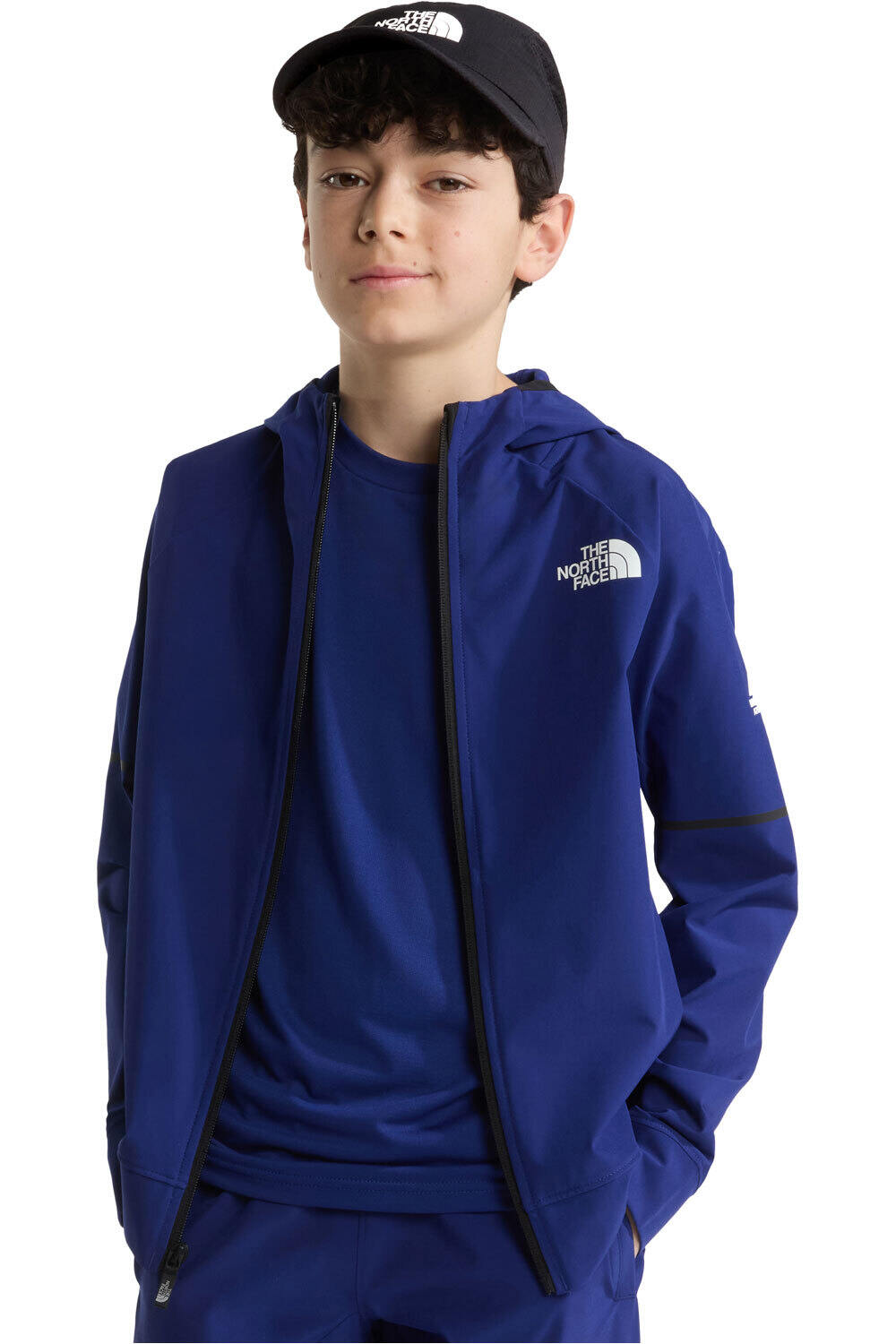 The North Face forro polar niño TEEN MOUNTAIN ATHLETICS WOVEN JACKET AZUL vista detalle