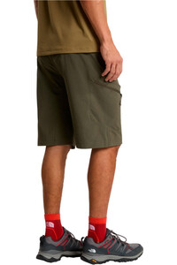 The North Face pantalón corto montaña hombre EXPLORATION VERDE vista trasera