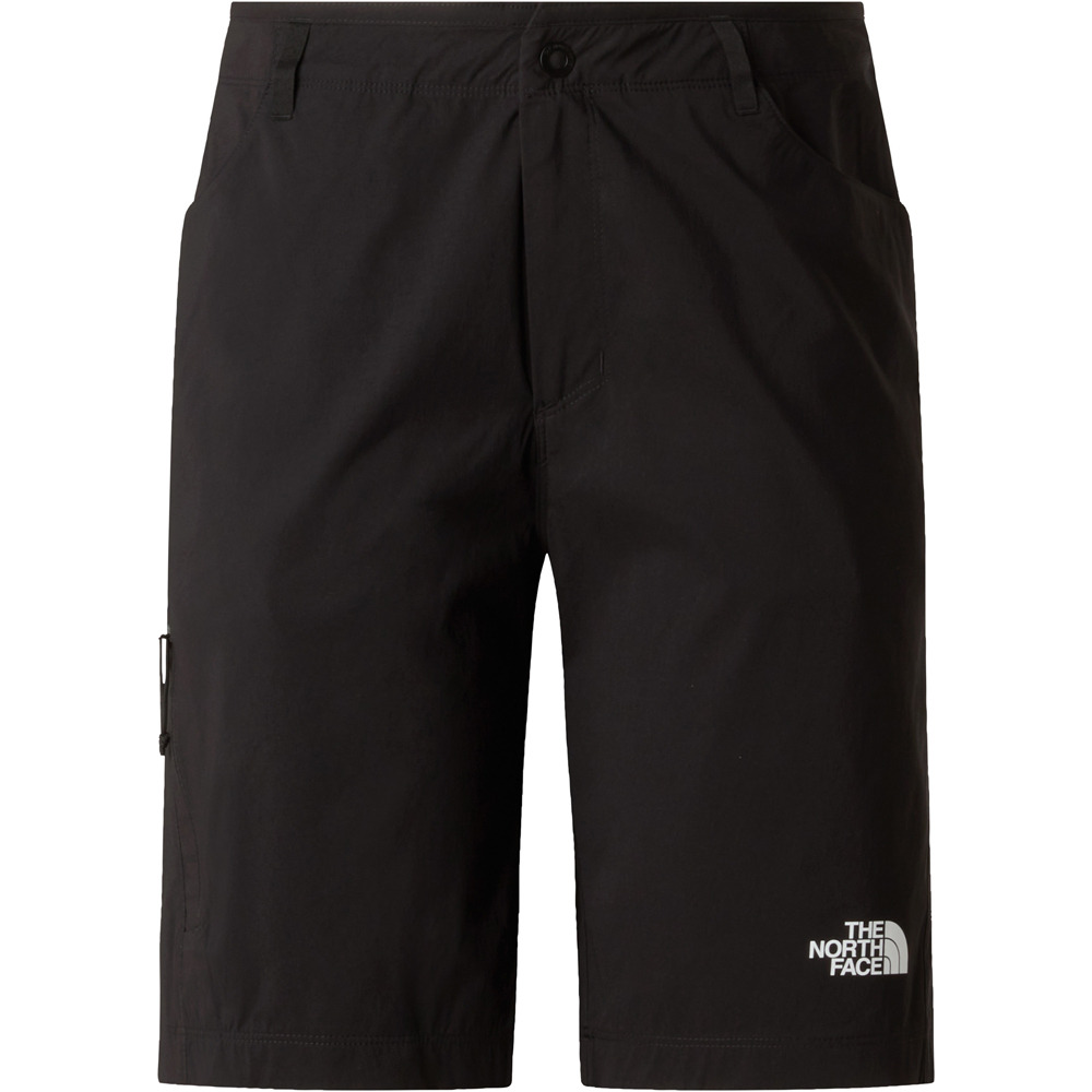 The North Face pantalón corto montaña mujer EXPLORATION NEGRO vista frontal