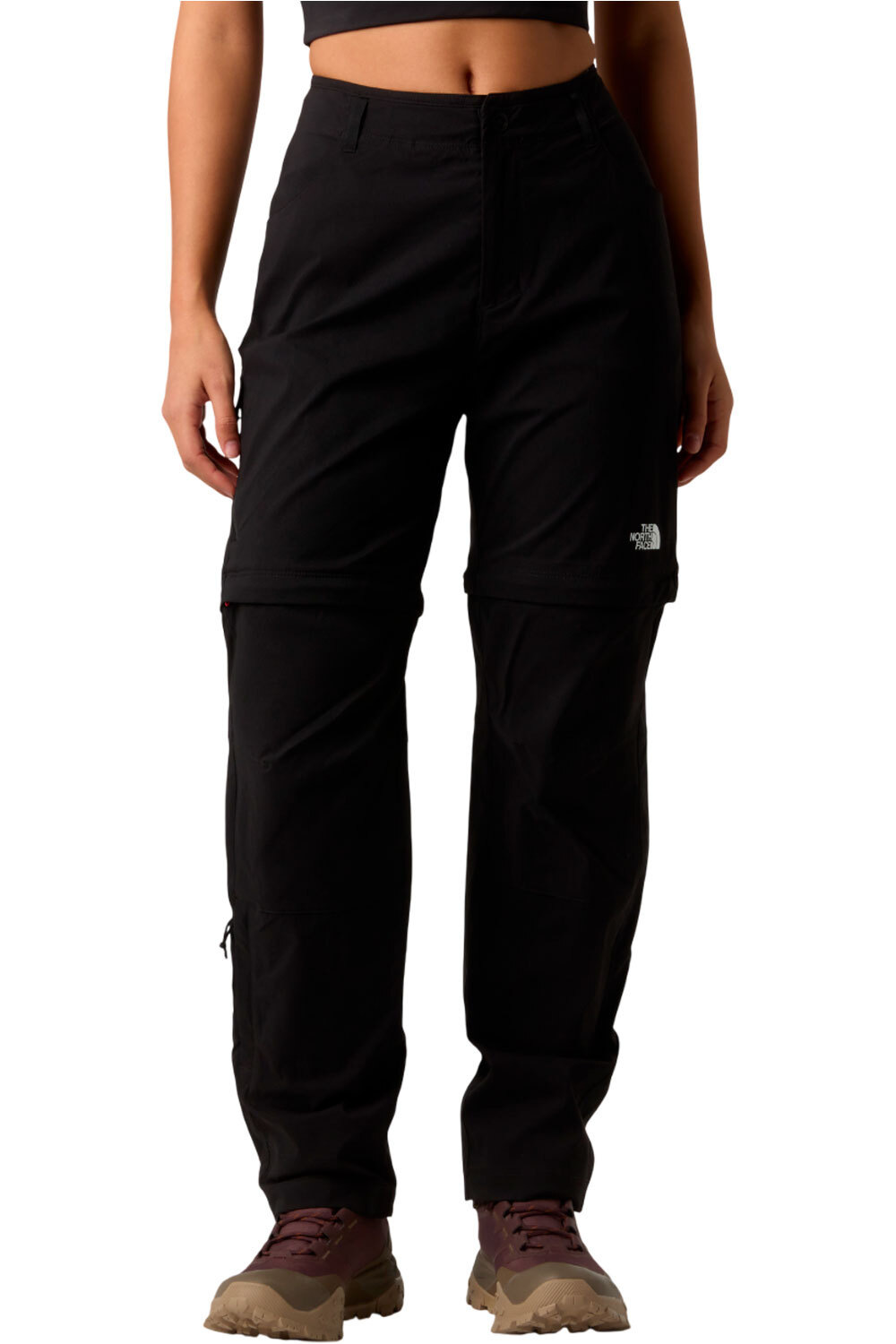 The North Face pantalón montaña mujer EXPLORATION NEGRO vista frontal
