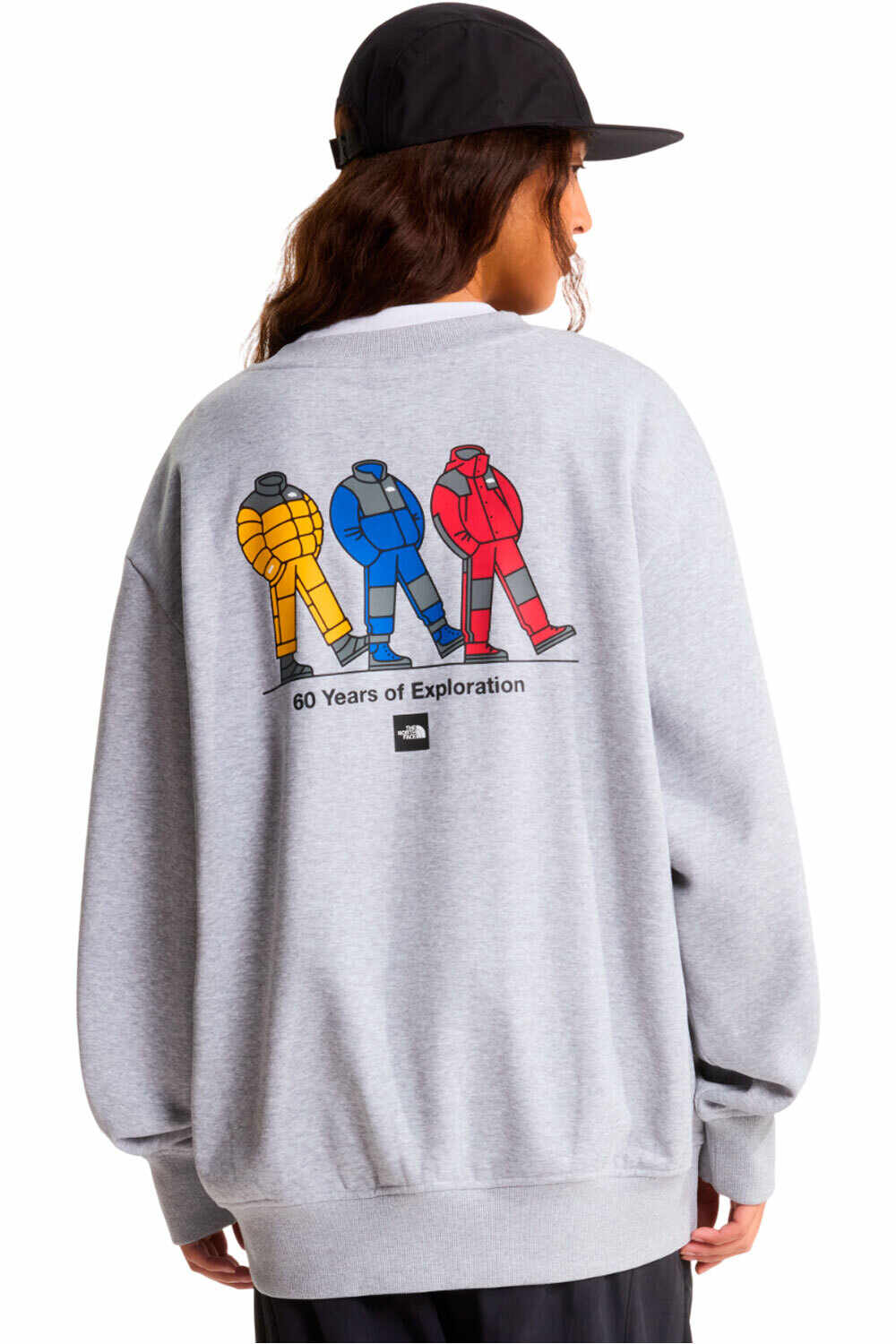 The North Face sudadera hombre CELEBRATION GRIS vista trasera