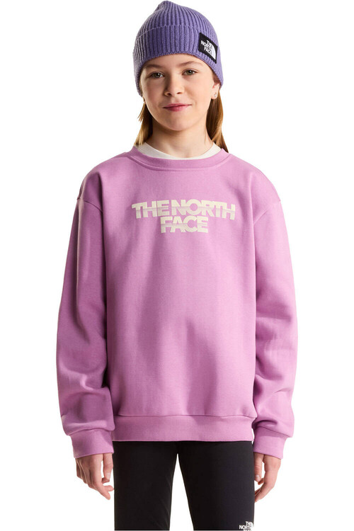 THE NORTH FACE TEEN G CHALBI RELAXED CREW - GRAPHIC morado