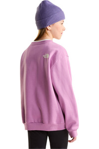 The North Face sudadera niña TEEN G CHALBI RELAXED CREW - GRAPHIC MORADO vista trasera