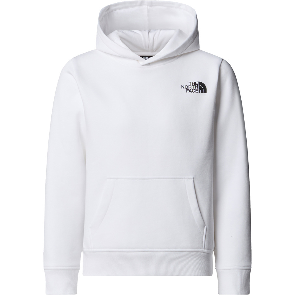The North Face sudadera niño BOX NSE REGULAR BLANCO vista detalle
