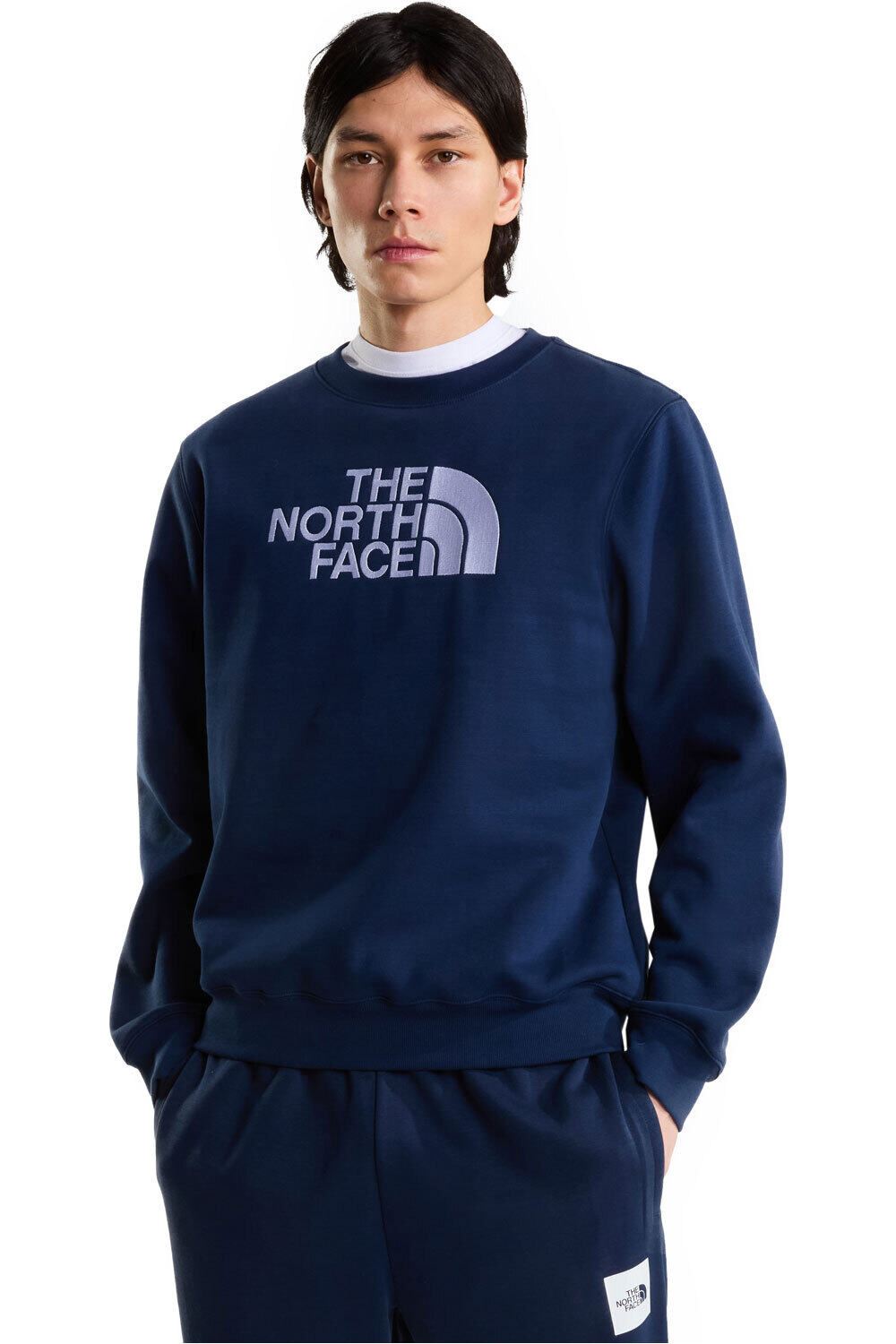 The North Face Sudaderas Montaña Hombre M TNF ESSENTIAL DREW PEAK REGULAR CREW AZUL vista frontal